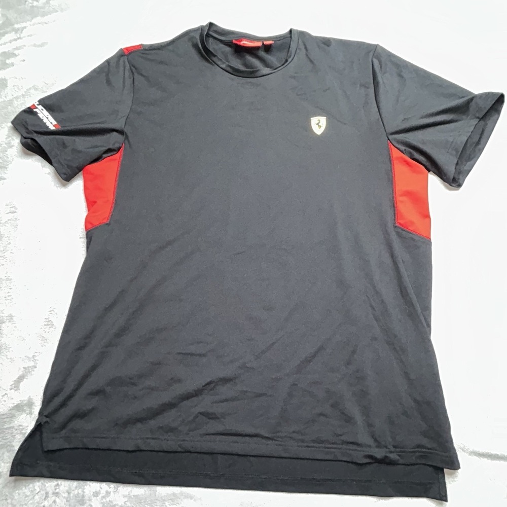 Scuderia Ferrari Shirt Mens XL Black F1 Racing Tee T-Shirt Shield Crest Logo